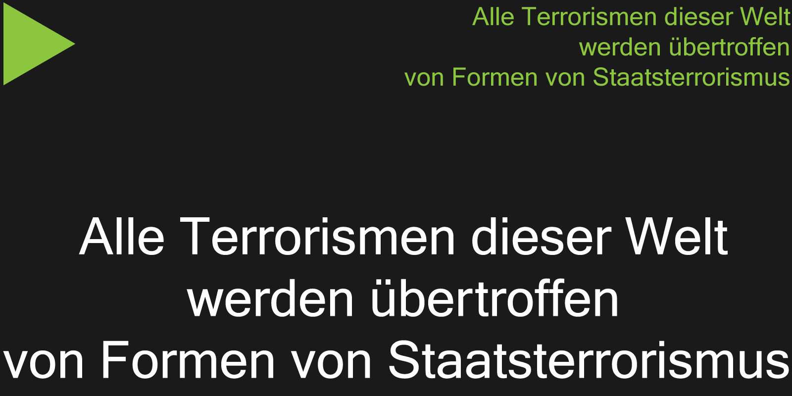 Staatsterrorismus, Staatsterror.